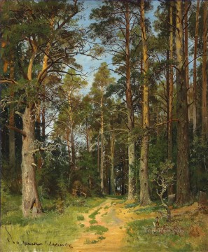 Artworks in 150 Subjects Painting - Siverskaya classical landscape Ivan Ivanovich trees